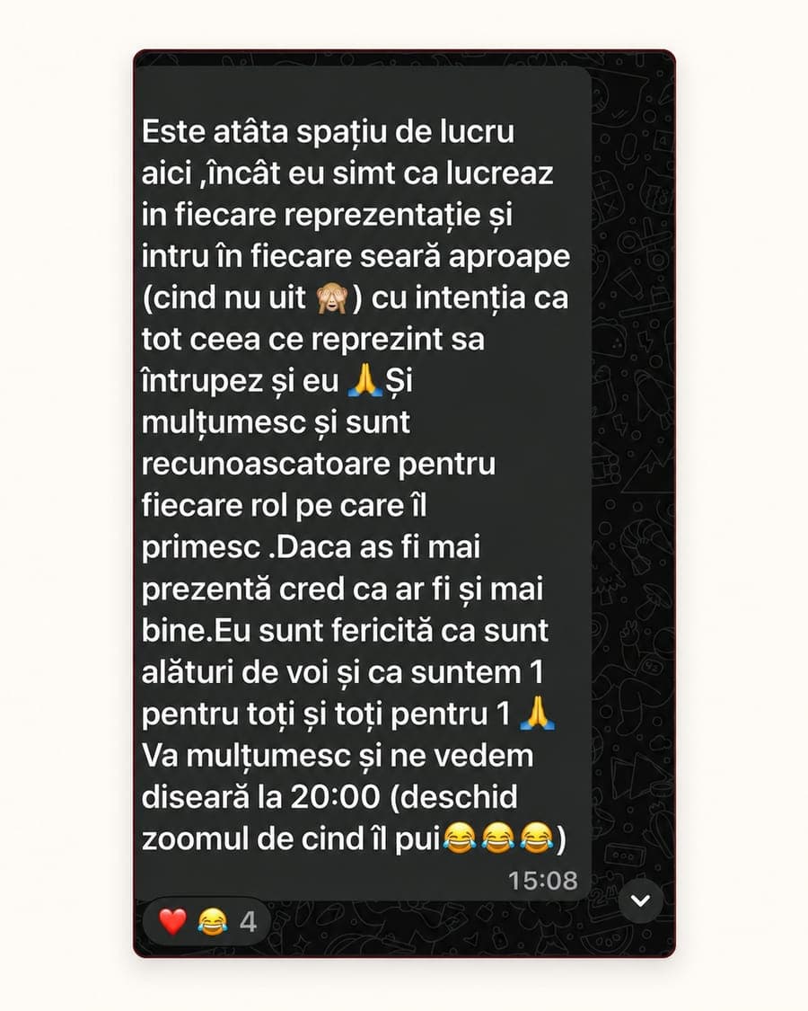 Recenzie client despre constelații sistemice: spațiu de lucru profund și recunoștință pentru fiecare rol primit